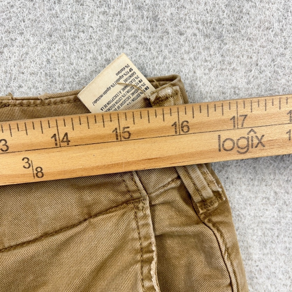 American Eagle Pants Men 32x34 Brown Khaki Chino Slim Fit Straight Leg Dress - Picture 10 of 13